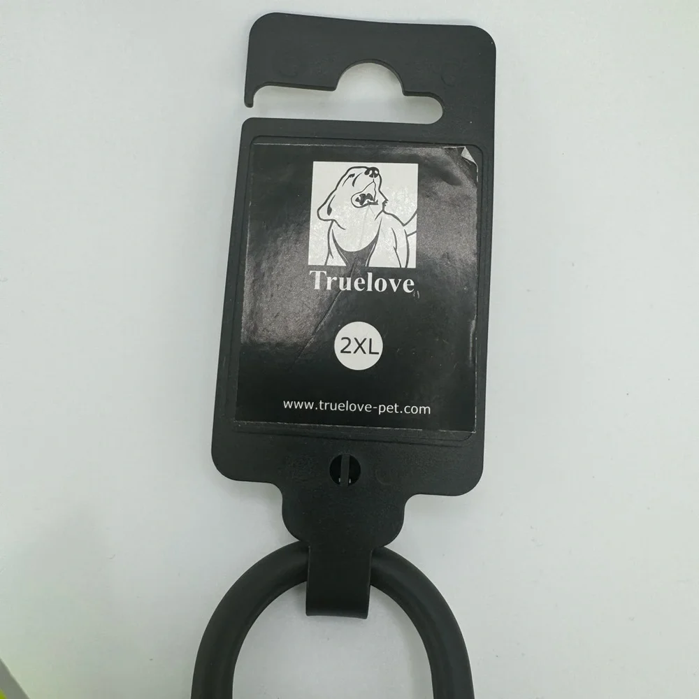True love Dog Collar 2XL Black Red Reflective